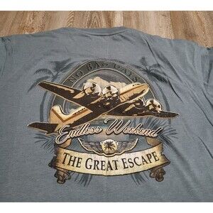 No Bad Days Endless Weekend Airplane Graphic Tee Shirt Men's Size XL